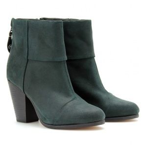 Rag & Bone forest green Newburyport booties